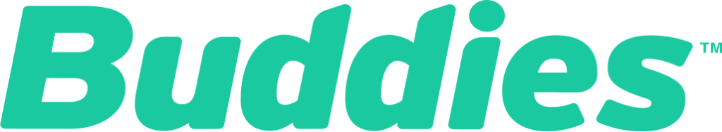 buddies brand logo green