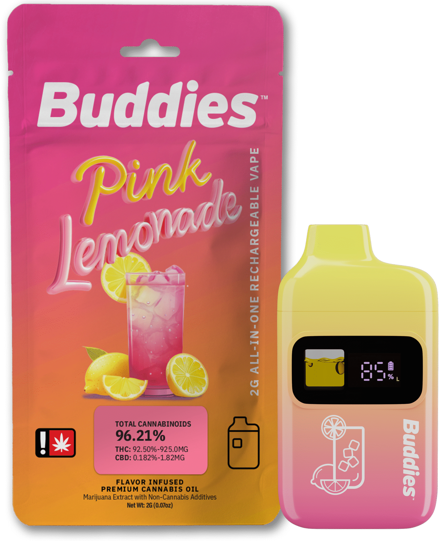 or buddies flavors aio palm pink lemonade