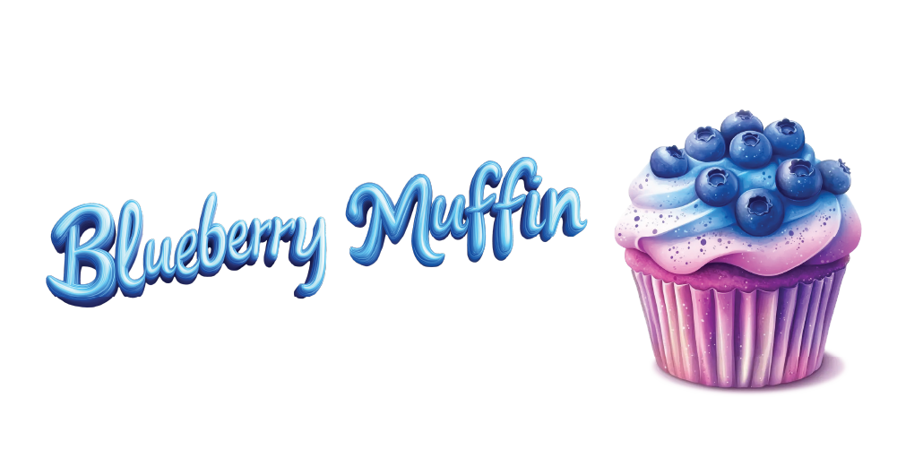 buddies brand product flavors icon text blueberry muffin