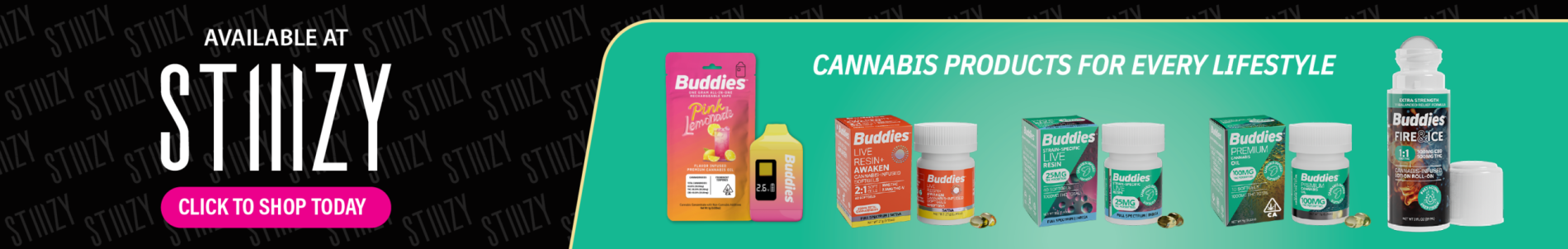 Buddies Available at STIIIZY Website Banner 1570 x 250